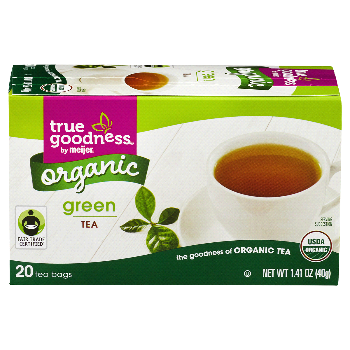 slide 1 of 2, True Goodness Organic Green Tea, 20 ct