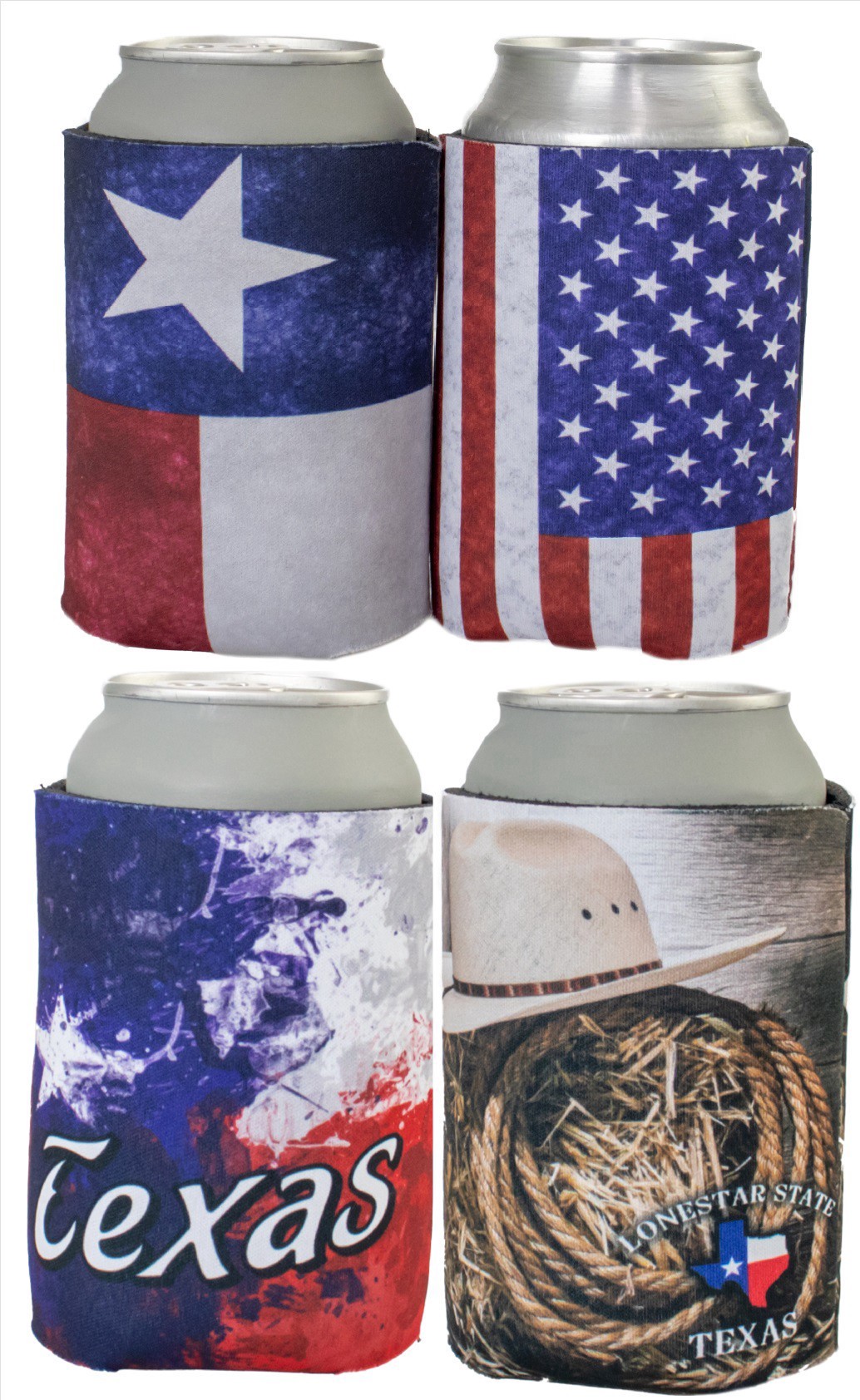 slide 1 of 1, Us Poly Can Sleeve - Texas Theme Assortment, 1 ct
