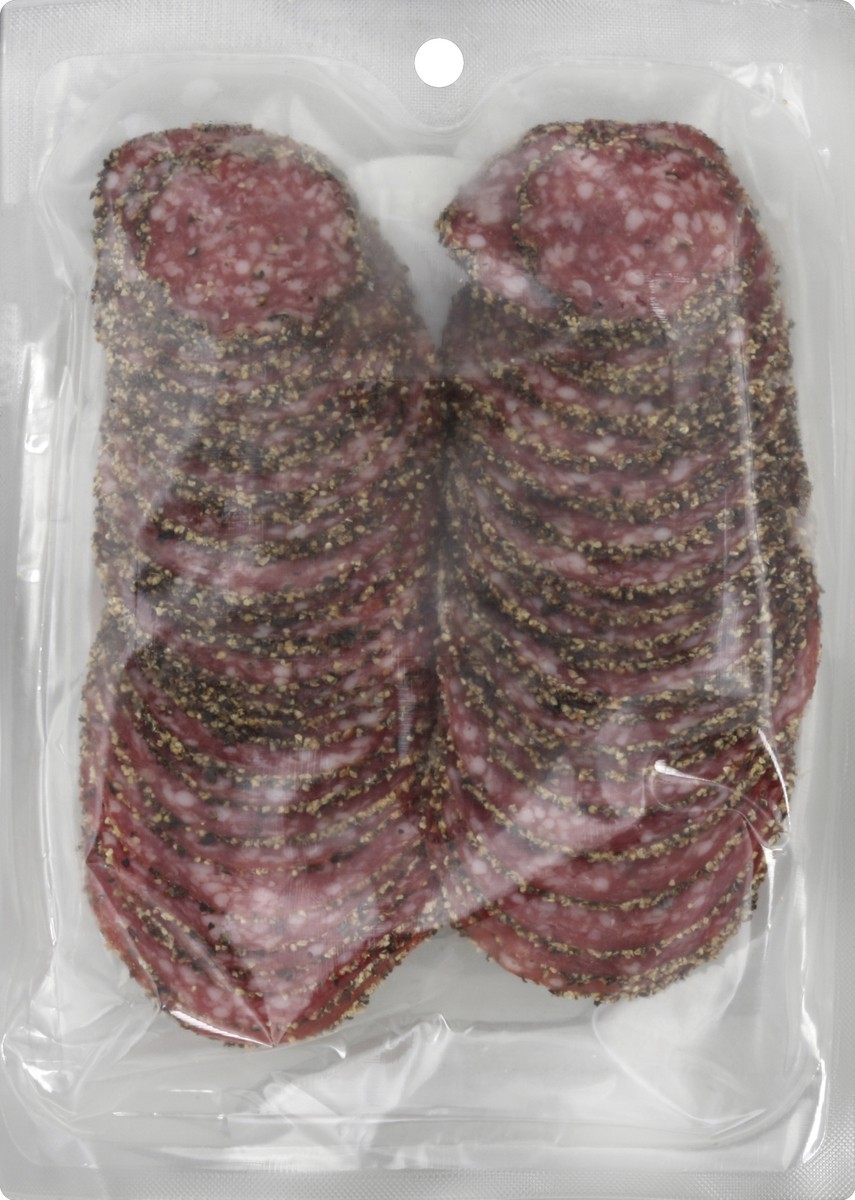 slide 4 of 4, Busseto Foods Sliced Black Pepper Italian Dry Salami, 8 oz