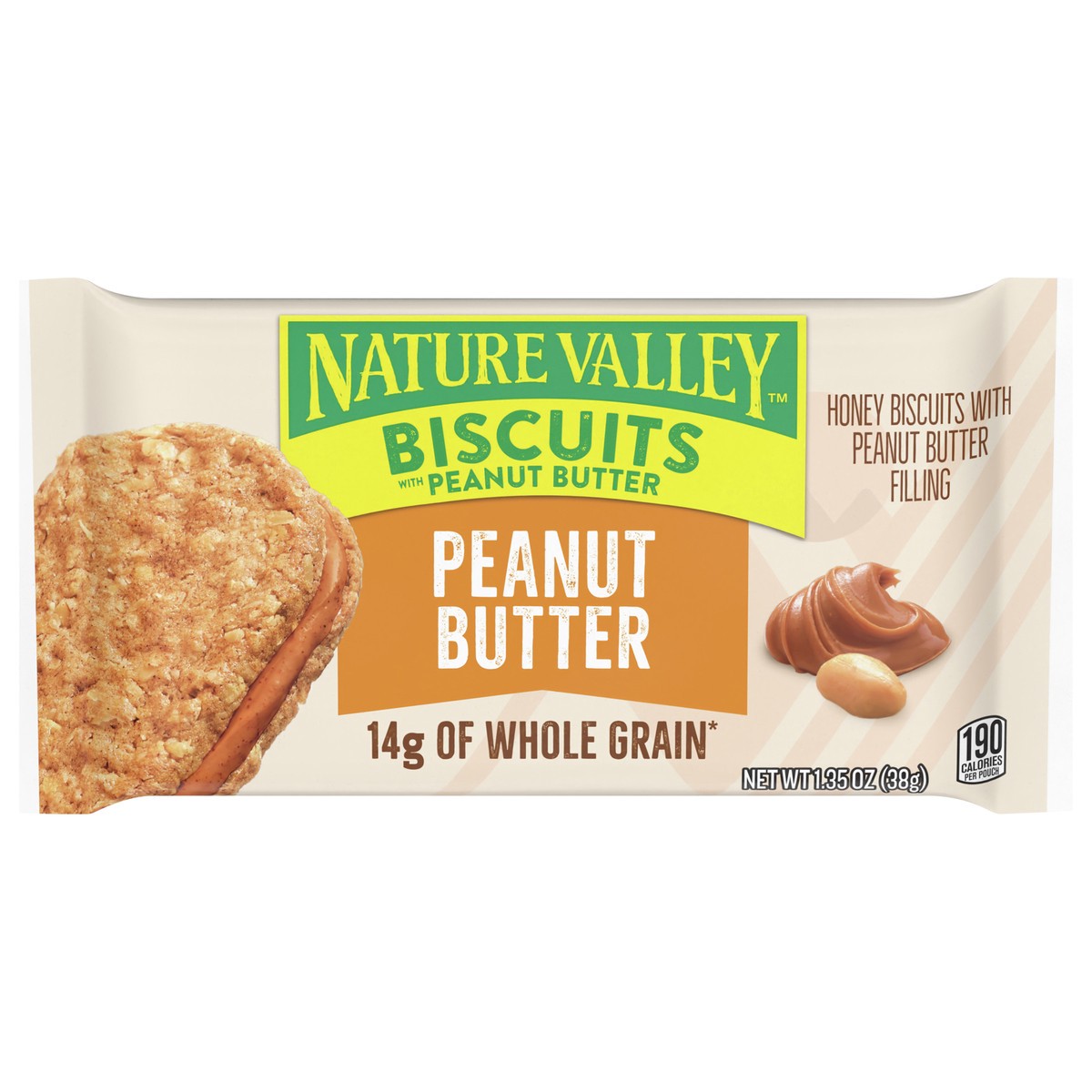 slide 10 of 15, Nature Valley Biscuits with Peanut Butter, 1.35 oz, 13.5 oz