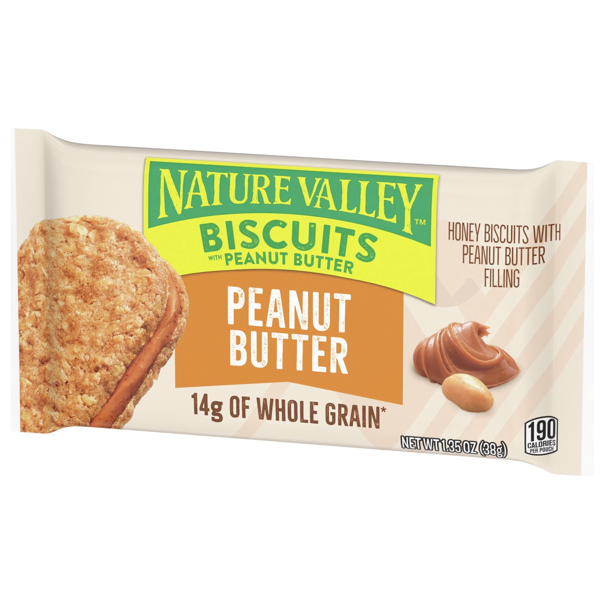 slide 2 of 15, Nature Valley Biscuits with Peanut Butter, 1.35 oz, 13.5 oz