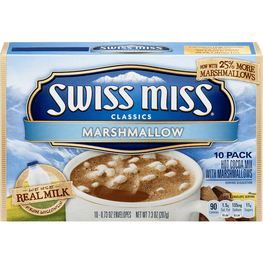 slide 4 of 10, Swiss Miss Classics Milk Chocolate with Marshmallow Hot Cocoa Mix- 7.3 oz, 7.3 oz