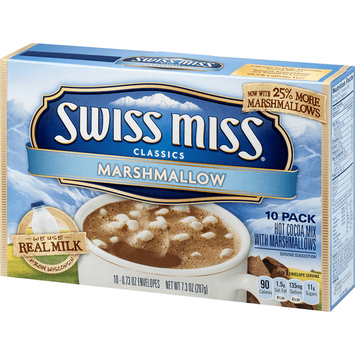 slide 5 of 10, Swiss Miss Classics Milk Chocolate with Marshmallow Hot Cocoa Mix- 7.3 oz, 7.3 oz