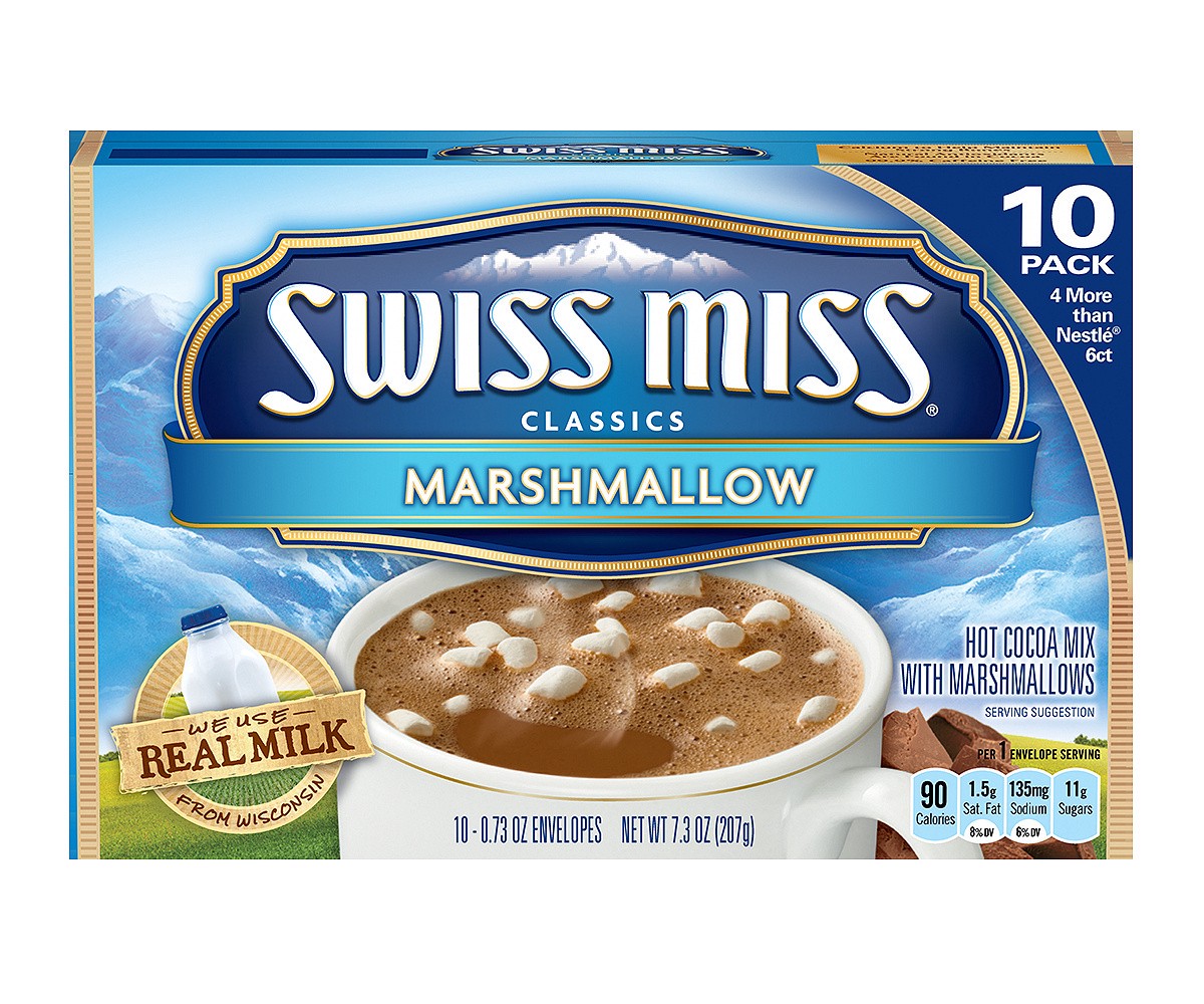 slide 1 of 10, Swiss Miss Classics Milk Chocolate with Marshmallow Hot Cocoa Mix- 7.3 oz, 7.3 oz