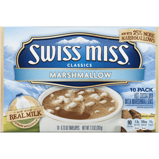 slide 3 of 10, Swiss Miss Classics Milk Chocolate with Marshmallow Hot Cocoa Mix- 7.3 oz, 7.3 oz