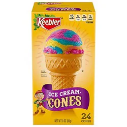 Keebler Ice Cream Cones 3 Ounce 24ct Box - 3 OZ