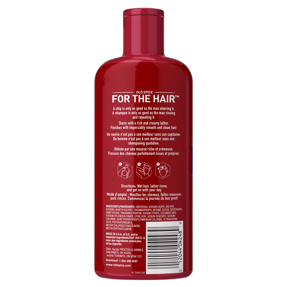 slide 3 of 3, Old Spice Captain 2 In 1 Shampoo & Conditioner For The Hair, 12 oz