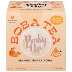 Pinky Up Mango Guava Boba Boba Tea 12 Sachets