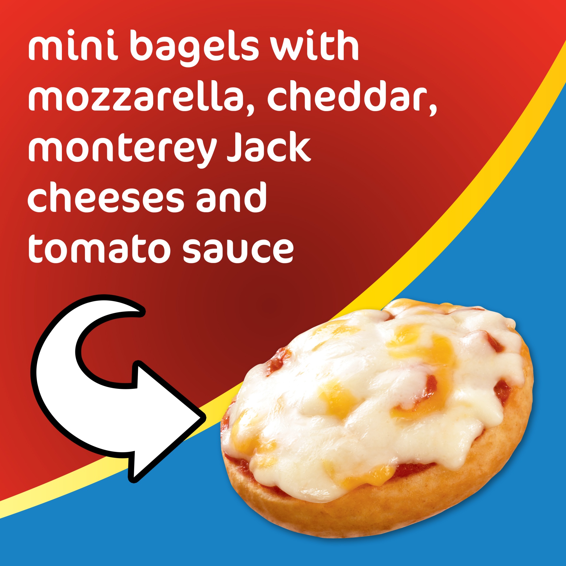 slide 4 of 11, Bagel Bites Three Cheese Mini Pizzael Frozen Snacks, 18 ct; 14 oz