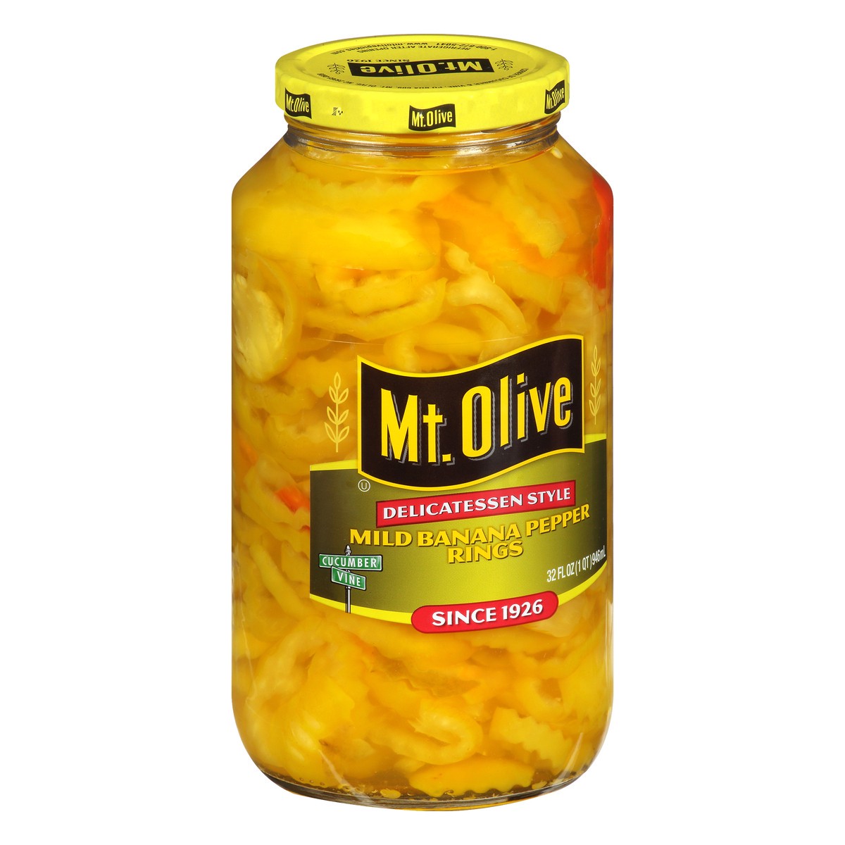 slide 2 of 9, Mt. Olive Mild Banana Pepper Rings Pickles 32 fl oz Jar, 32 oz