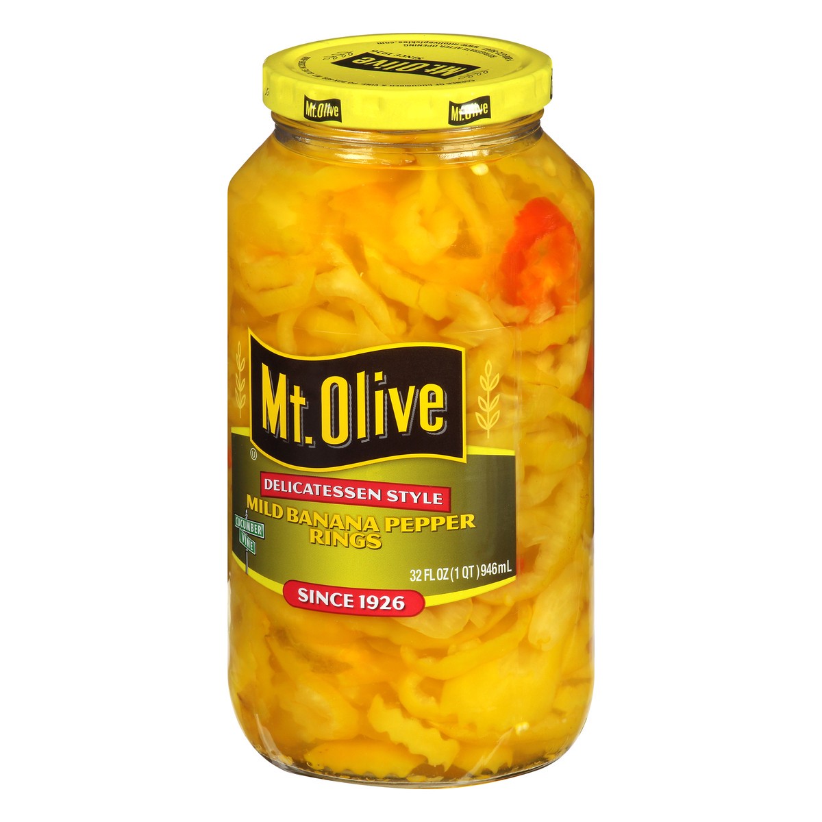 slide 7 of 9, Mt. Olive Mild Banana Pepper Rings Pickles 32 fl oz Jar, 32 oz