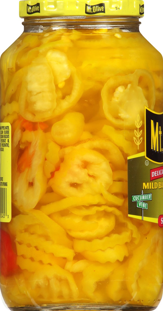 slide 8 of 9, Mt. Olive Mild Banana Pepper Rings Pickles 32 fl oz Jar, 32 oz