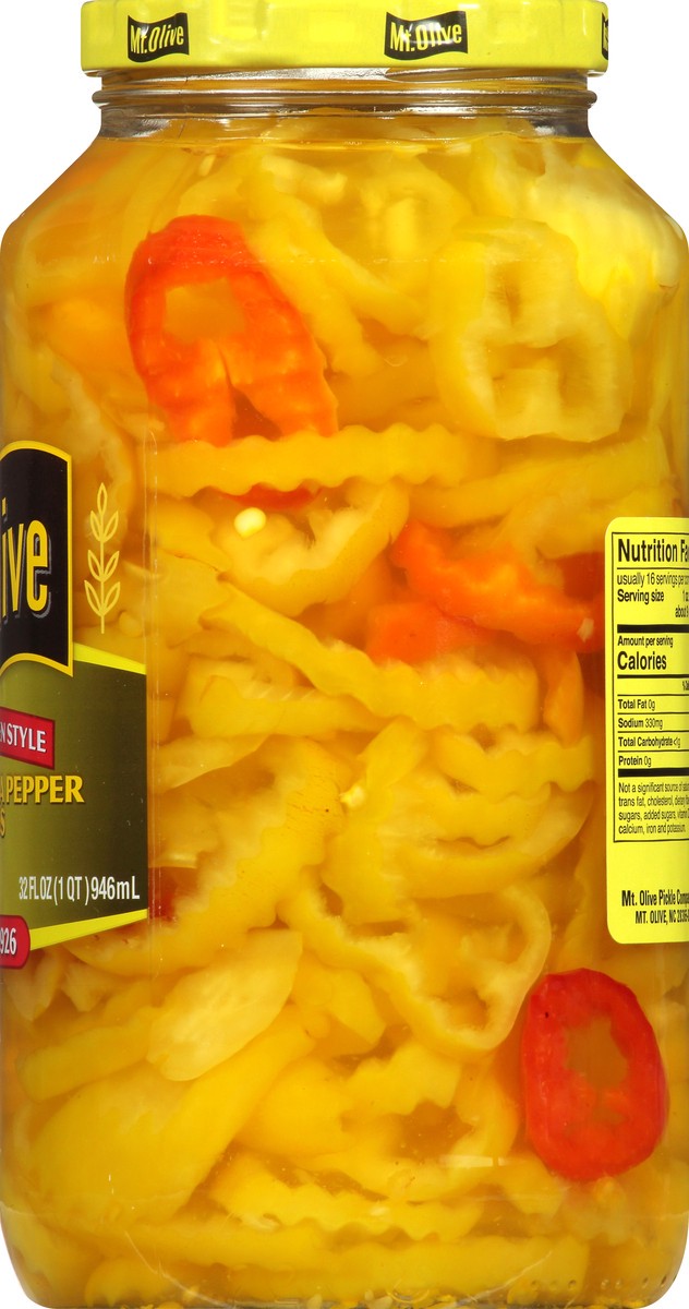 slide 6 of 9, Mt. Olive Mild Banana Pepper Rings Pickles 32 fl oz Jar, 32 oz