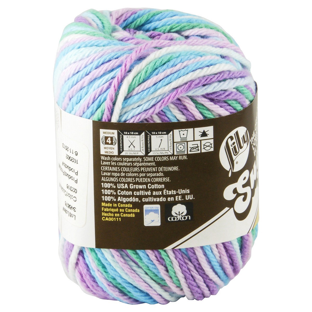 slide 3 of 9, Lily Sugar 'n Cream Yarn - Beach Ball Blues Ombre, 1 ct