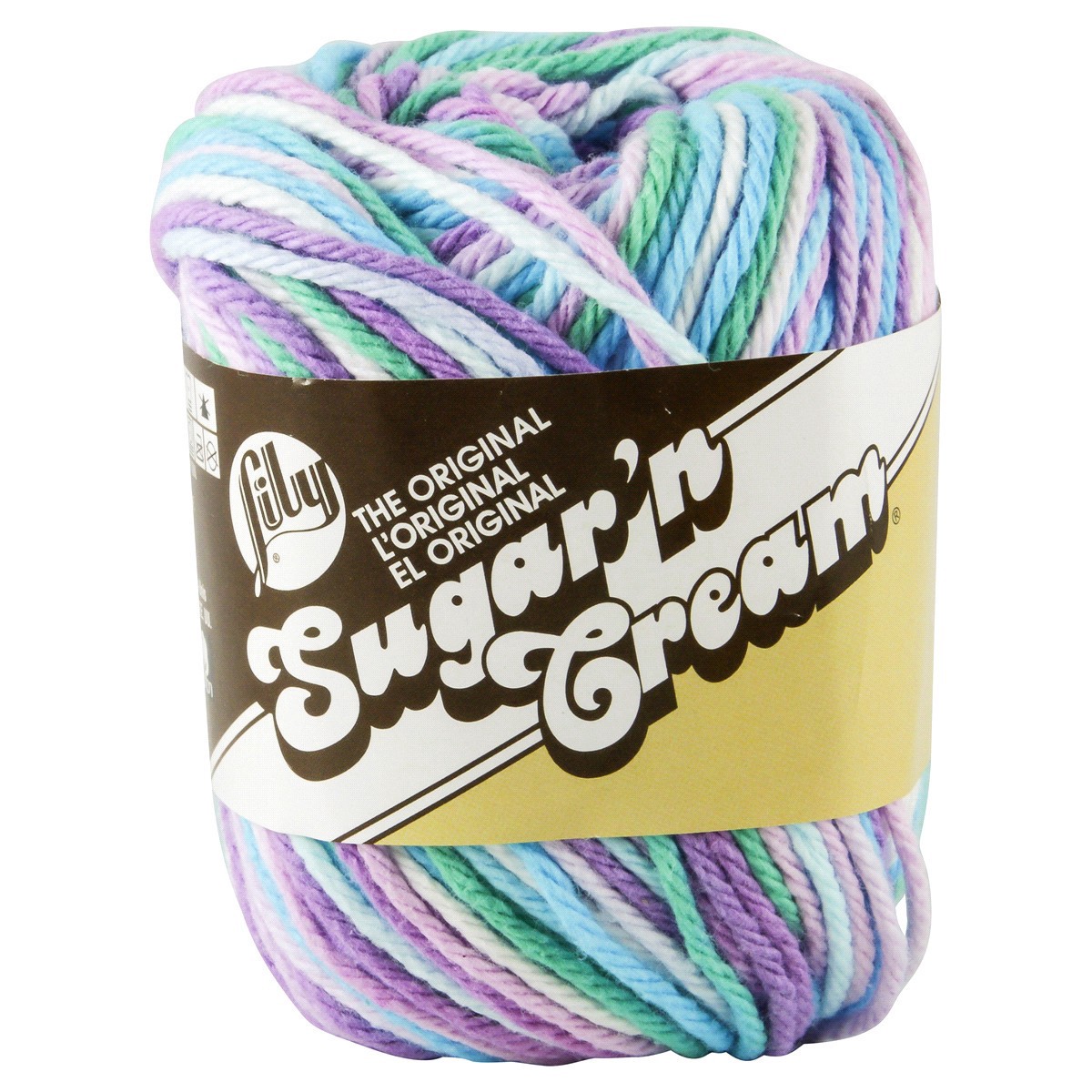 slide 1 of 9, Lily Sugar 'n Cream Yarn - Beach Ball Blues Ombre, 1 ct