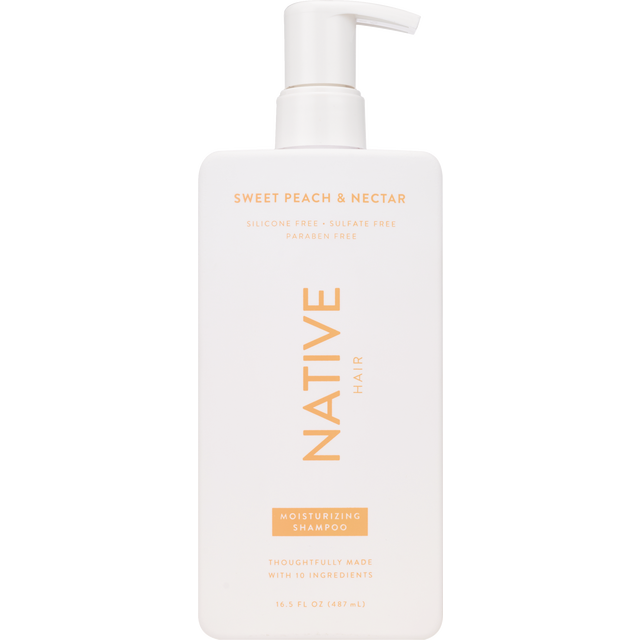 slide 1 of 1, Native Sweet Peach & Nectar Sh, 16.5 oz