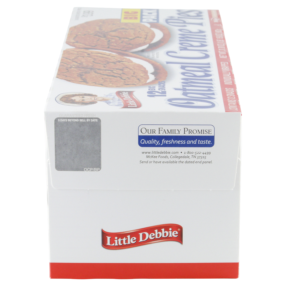 slide 5 of 5, Little Debbie Snack Cakes, Little Debbie Big Pack Oatmeal Creme Pies, 12 ct