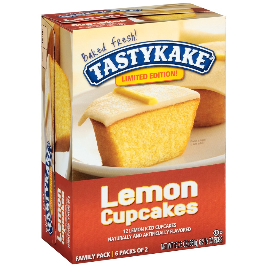 slide 2 of 8, Tastykake Lemon Cupcakes, 12 ct