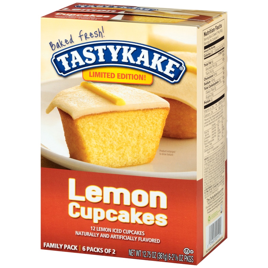 slide 3 of 8, Tastykake Lemon Cupcakes, 12 ct
