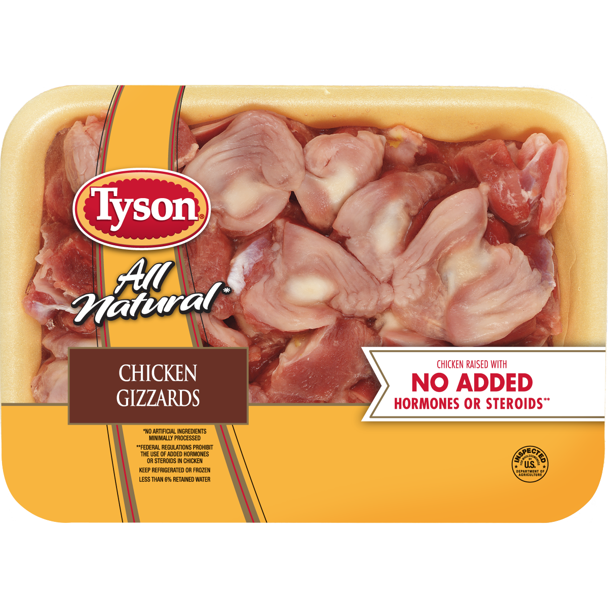 slide 1 of 9, Tyson All Natural Chicken Gizzards Frozen, per lb