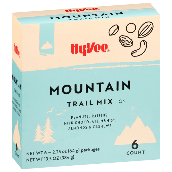 slide 1 of 1, Hy-Vee Trail Mix, Mountain, 6 ct