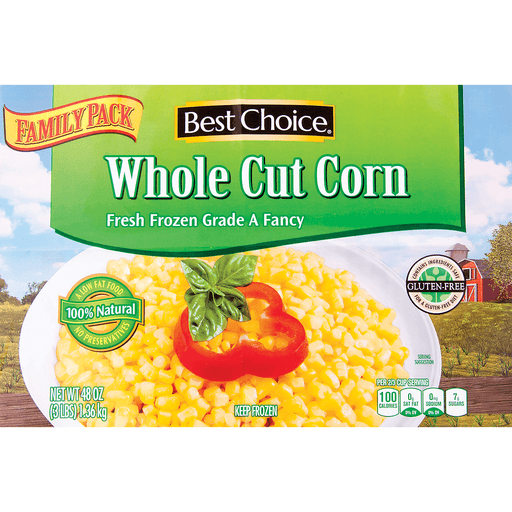 slide 1 of 1, Best Choice Frozen Whole Cut Corn Family Size, 48 oz