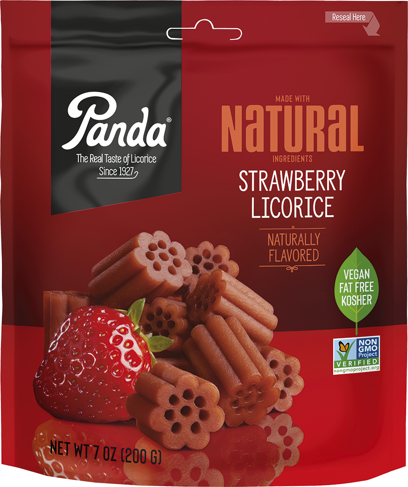 slide 1 of 1, Panda Natural Strawberry Licorice, 7 oz
