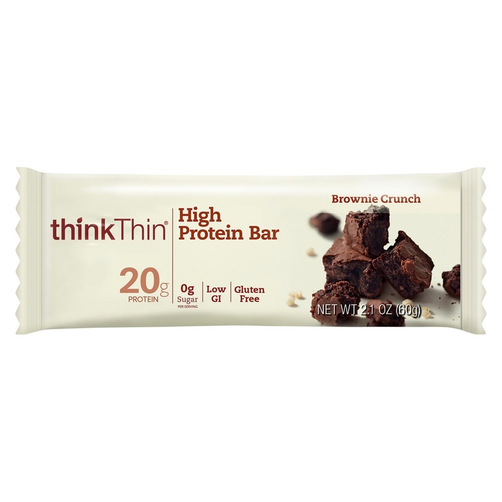 slide 2 of 2, thinkThin think! High Protein Brownie Crunch Bars - 2.1oz/5ct, 10.5 oz