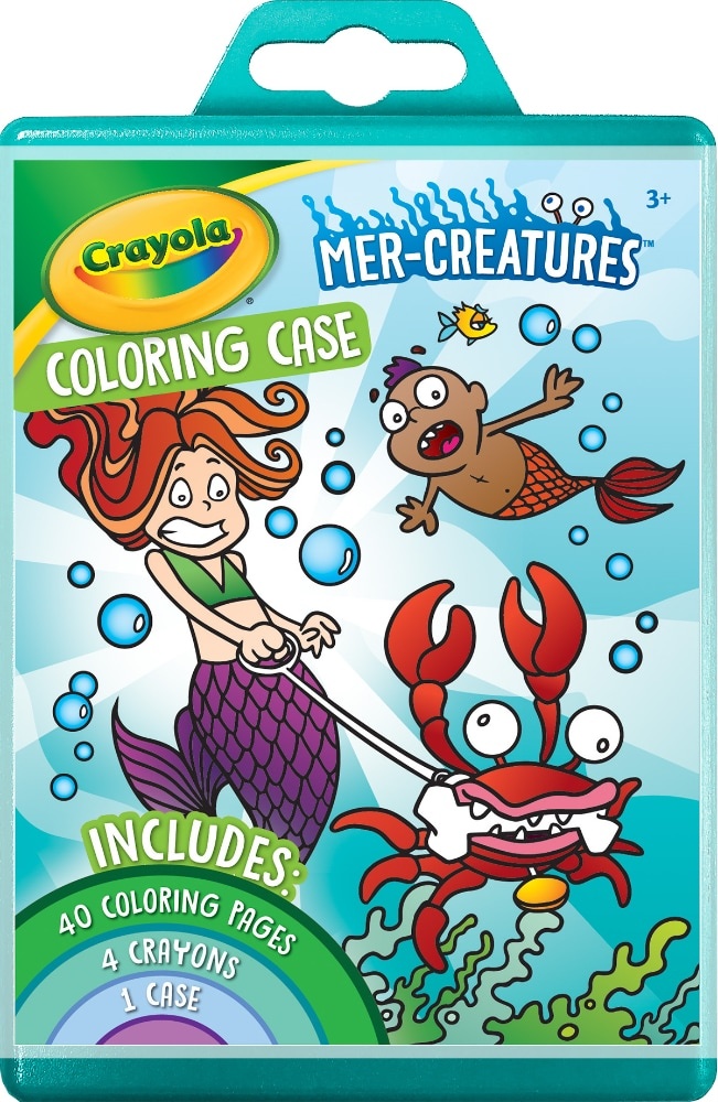 slide 1 of 1, Crayola Mer-Creatures Coloring Case, 1 ct