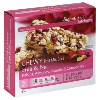 slide 1 of 1, Signature Kitchens Trail Mix Bars Chewy Fruit & Nut, 6 ct; 1.2 oz