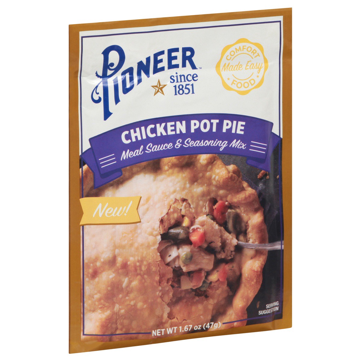 slide 2 of 9, Pioneer Brand Pioneer Meal Sauce & Seasoning Mix, Chicken Pot Pie, 1.67 oz