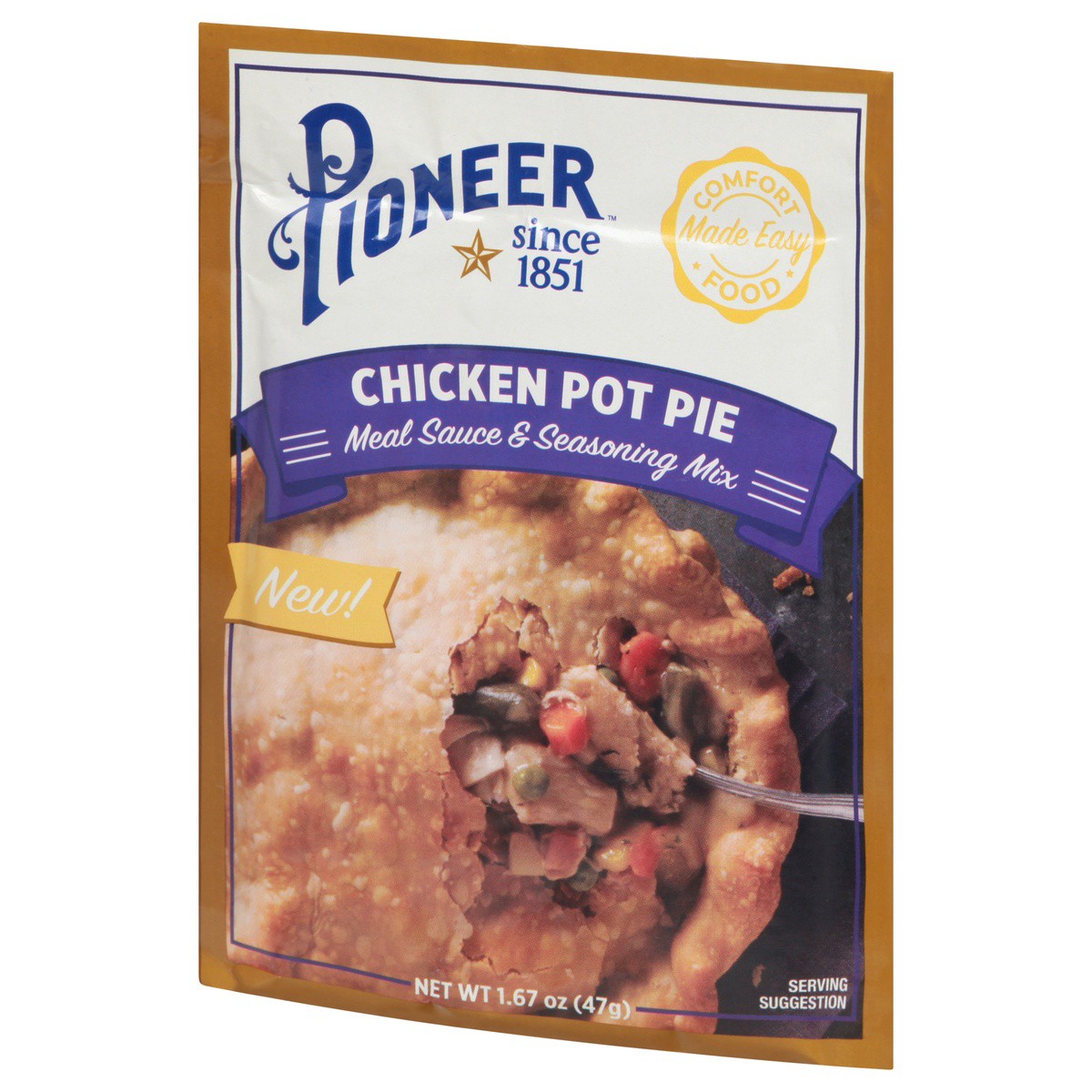 slide 3 of 9, Pioneer Brand Pioneer Meal Sauce & Seasoning Mix, Chicken Pot Pie, 1.67 oz