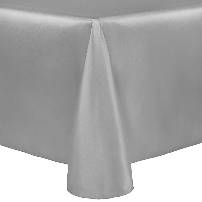 slide 1 of 1, Ultimate Textile Majestic Oblong Tablecloth - Silver, 60 in x 90 in