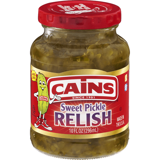 slide 1 of 8, Cain's Sweet Pickle Relish, 10 oz