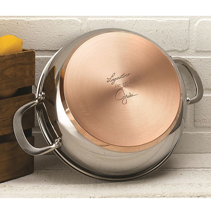 slide 2 of 6, Lagostina Giada Stainless Steel Covered Dutch Oven - Copper/Silver, 4 qt