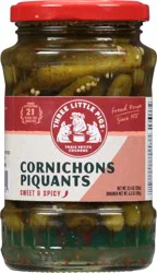 Three Little Pigs Sweet & Spicy Cornichons Piquants 12.4 oz