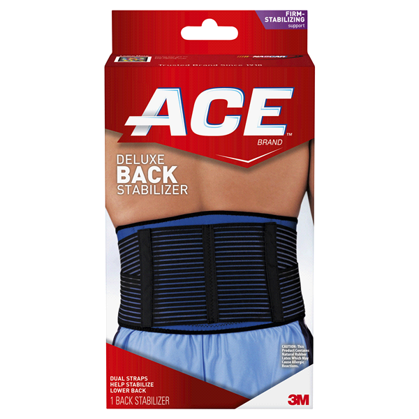 slide 1 of 1, ACE Brand Deluxe Back Stabilizer, SM/MD, 1 ct