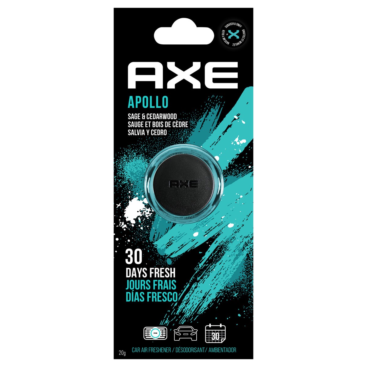 slide 2 of 2, AXE Apollo Sage & Cedarwood Car Air Freshener 20 g, 20 g