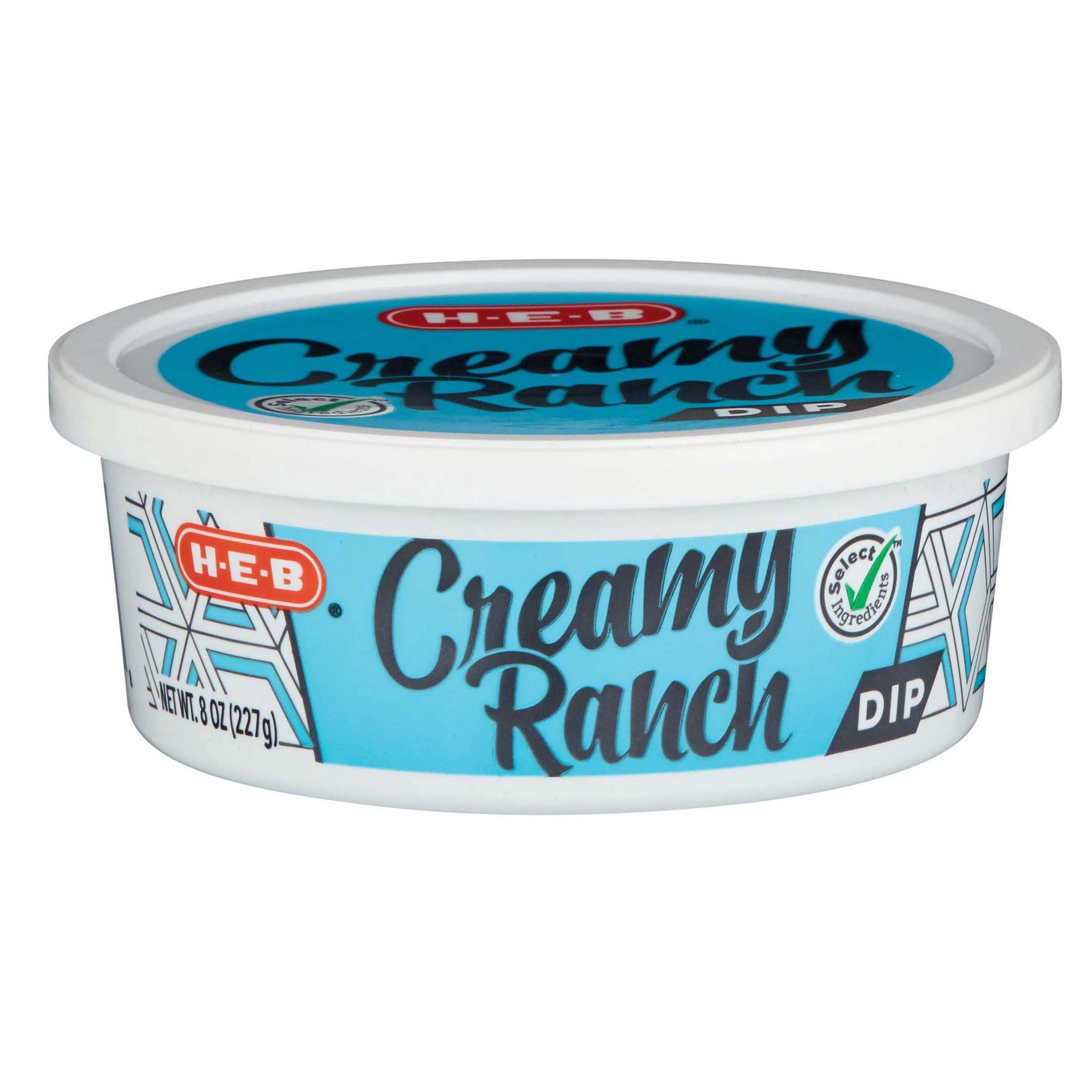 slide 1 of 1, H-E-B Creamy Ranch Dip, 8 oz