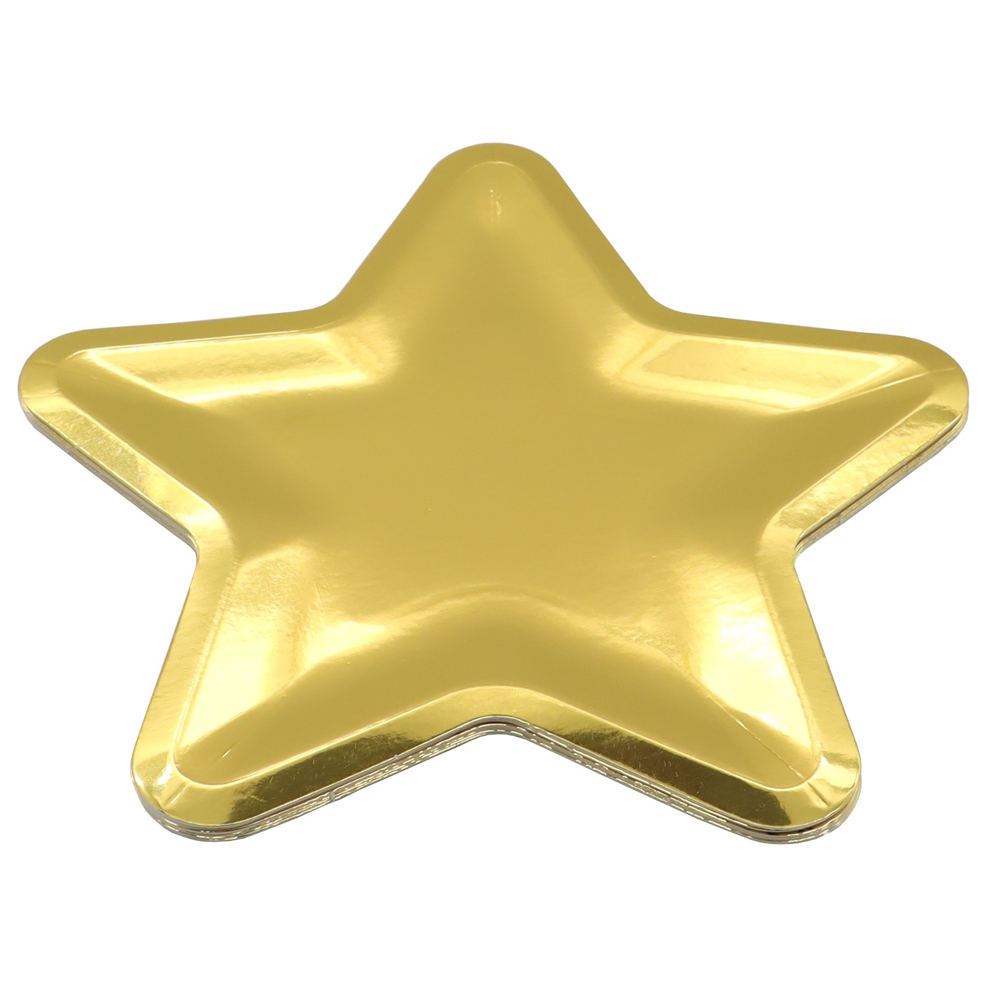 slide 2 of 2, 7" Gold Star Snack Plates, 8ct. By Celebrate It, 8 ct