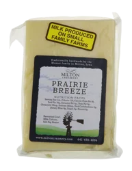 Milton Creamery Prairie Breeze Cheese, Cut & Wrapped
