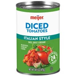 Meijer Italian Style Diced Tomatoes, 14.5 oz