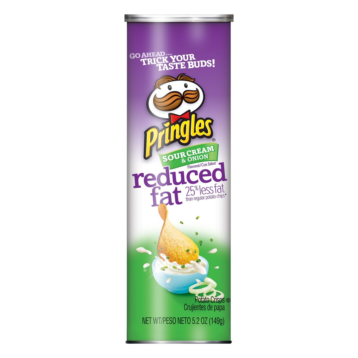 slide 1 of 4, Pringles Sour Cream & Onion Potato Crisps Chips, 5.2 oz