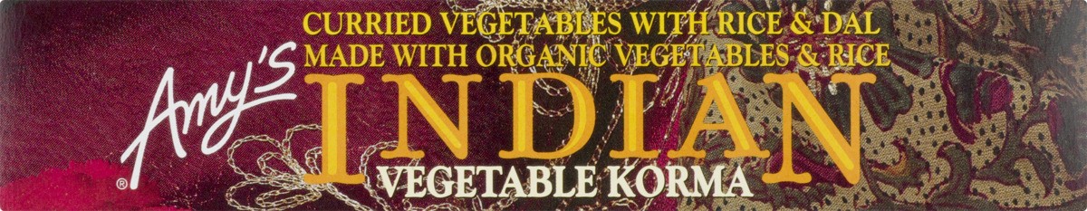 slide 3 of 11, Amy's Indian Vegetable Korma, Plant Based, 9.5 oz