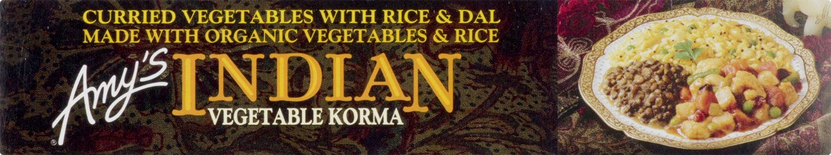 slide 4 of 11, Amy's Indian Vegetable Korma, Plant Based, 9.5 oz