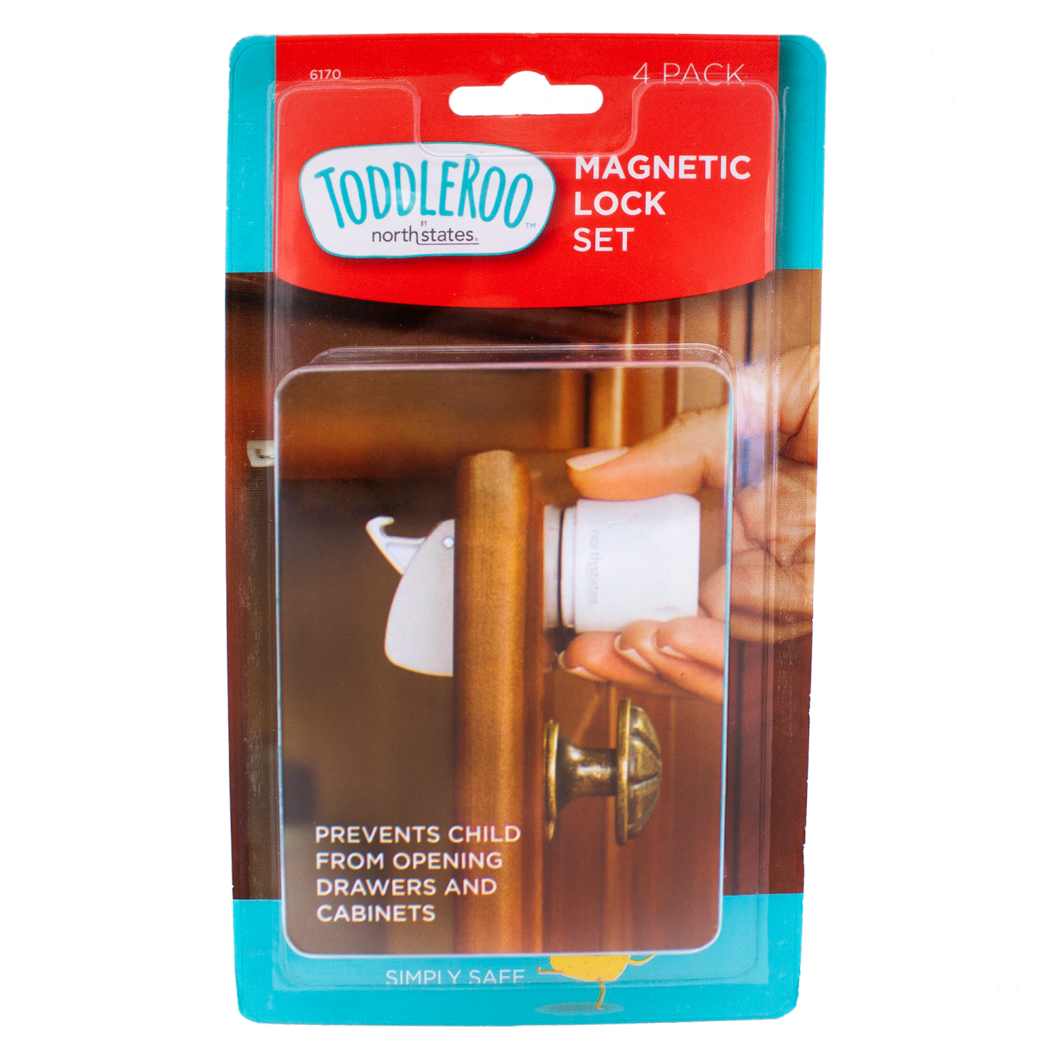 slide 2 of 5, Toddleroo by North States Magnetic Lock Set, 4 locks + key, 1 ct