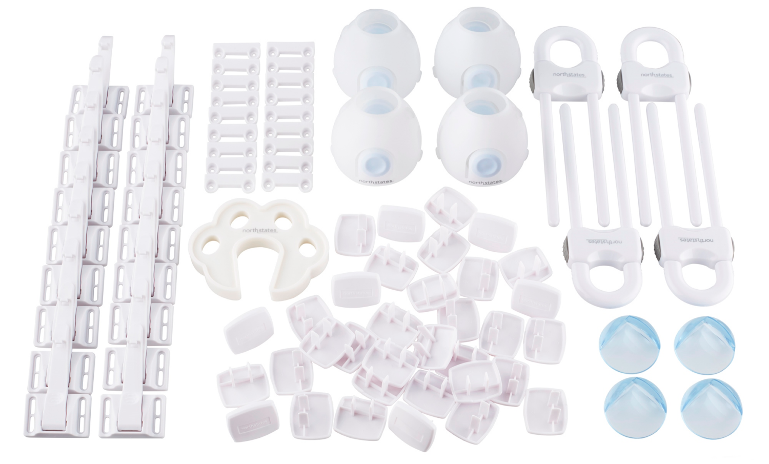 slide 3 of 3, Toddleroo by North States Deluxe Childproofing Set - White, 65 ct