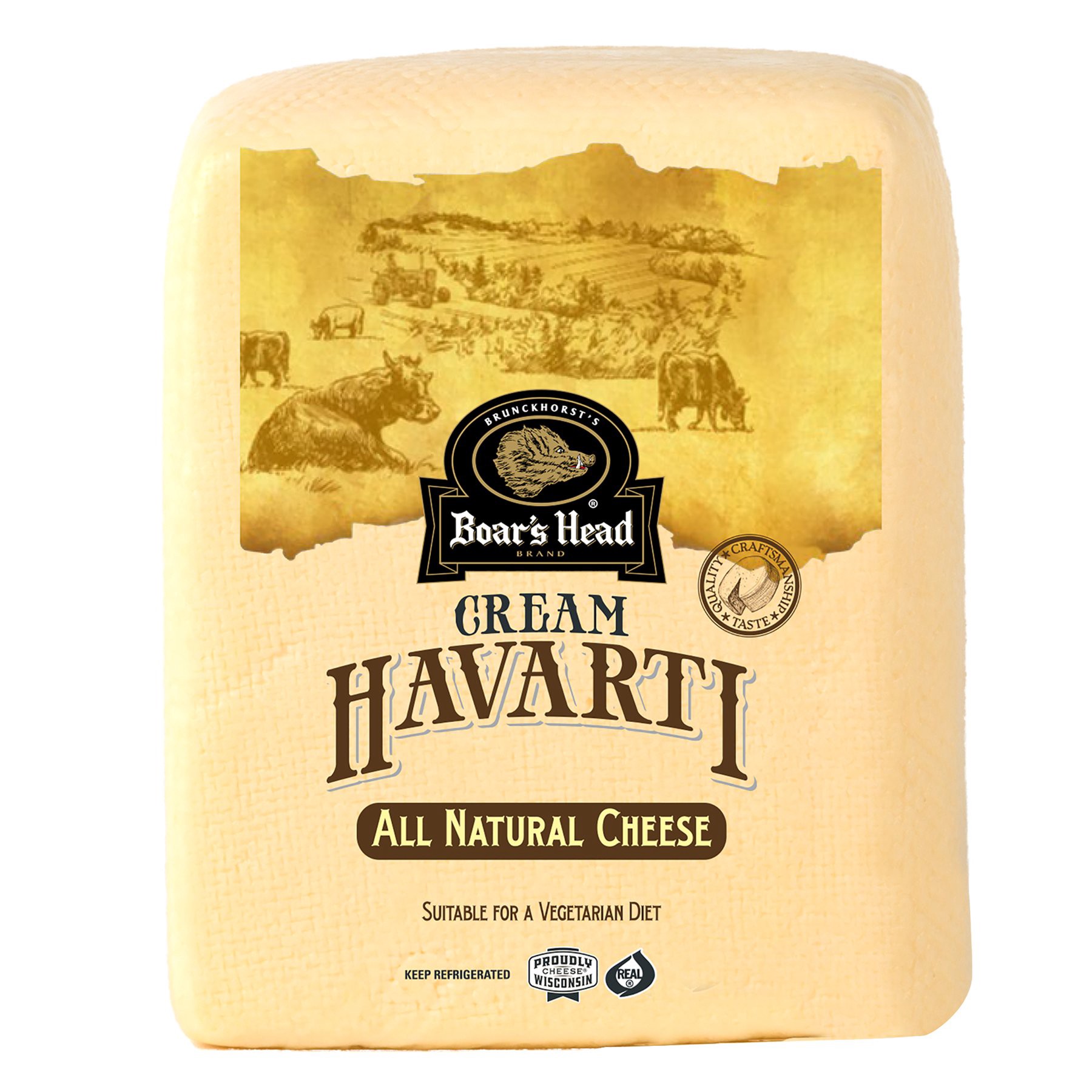 slide 1 of 1, Boar's Head Cream Havarti Cheese, Custom Sliced, per lb