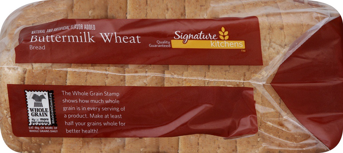 slide 5 of 5, Signature Kitchens Bread Enriched Buttermilk Wheat, 24 oz