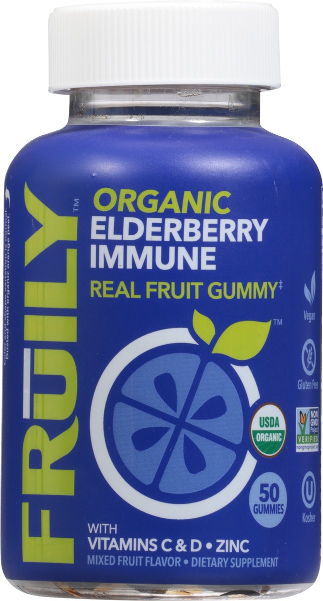 slide 6 of 9, Fruily Organic Mixed Fruit Flavor Elderberry Immune 50 Gummies, 1 ct